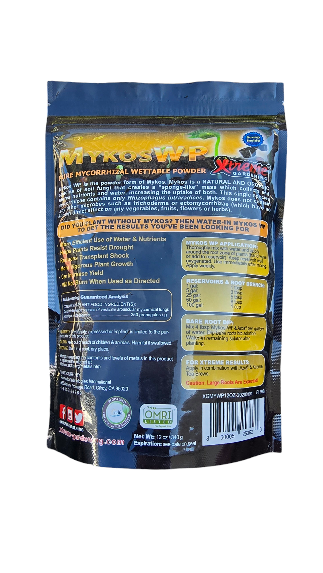 Mykos Wettable Powder - Mycorrhizal Inoculant | 340 Grams image 1